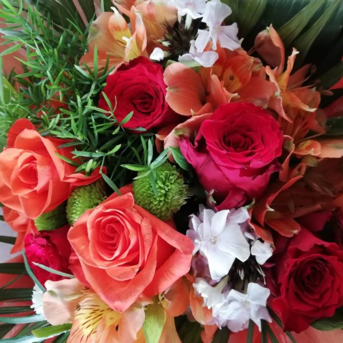 Bouquet orange et rouge